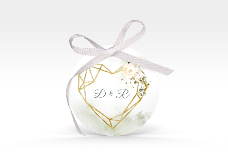 Geschenkanhänger Hochzeit Adore Geschenkanhänger, rund gold