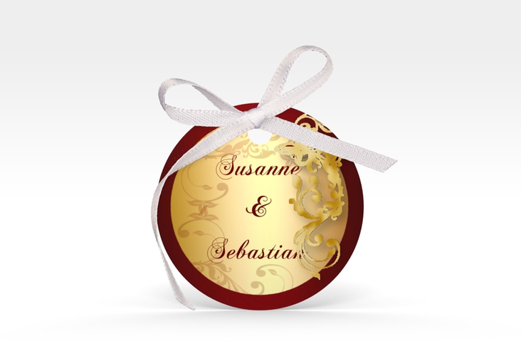 Geschenkanhänger Hochzeit Toulouse Geschenkanhänger, rund gold