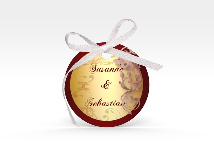 Geschenkanhänger Hochzeit Toulouse Geschenkanhänger, rund rosegold