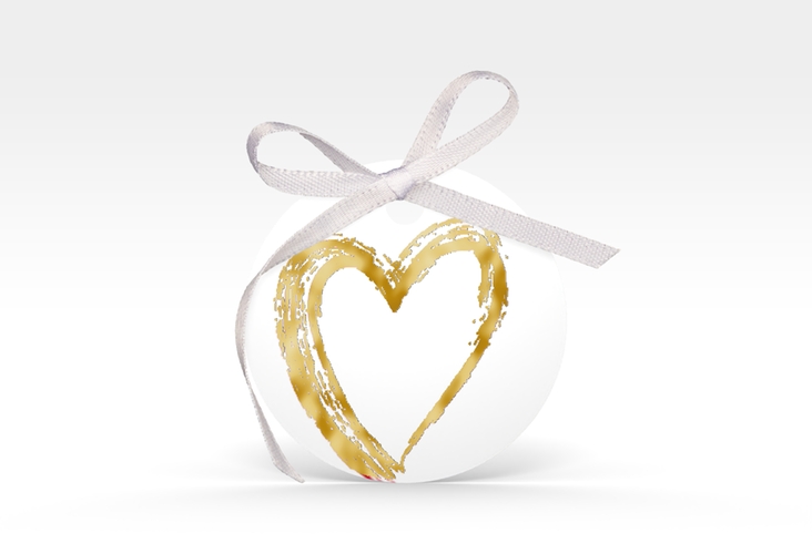 Geschenkanhänger Hochzeit Liebe Geschenkanhänger, rund rot gold