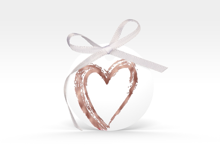 Geschenkanhänger Hochzeit Liebe Geschenkanhänger, rund rot rosegold