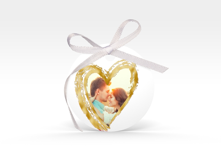 Geschenkanhänger Hochzeit Liebe Geschenkanhänger, rund rot gold