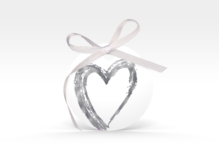 Geschenkanhänger Hochzeit Liebe Geschenkanhänger, rund lila silber