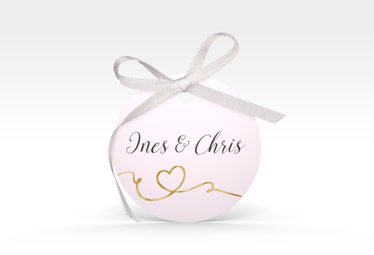 Geschenkanhänger Hochzeit Dolce Geschenkanhänger, rund rosa gold