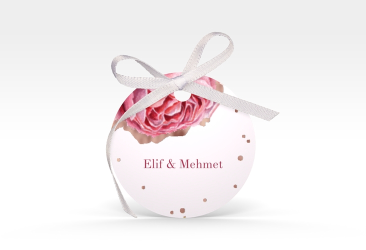 Geschenkanhänger Hochzeit Cherie Geschenkanhänger, rund gold rosegold