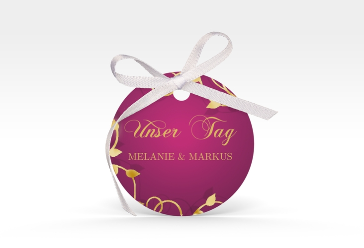 Geschenkanhänger Hochzeit Eternity Geschenkanhänger, rund pink gold