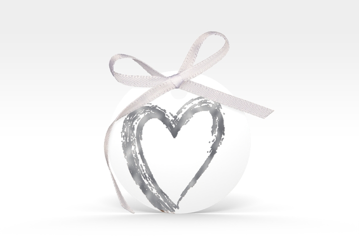 Geschenkanhänger Hochzeit Liebe Geschenkanhänger, rund braun silber