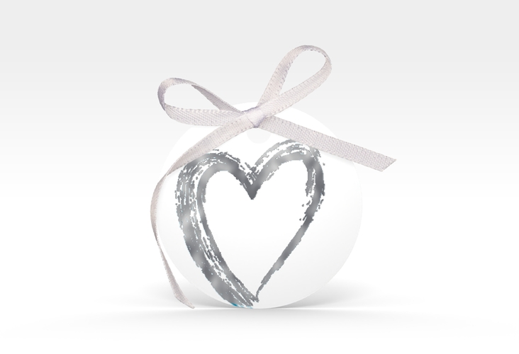 Geschenkanhänger Hochzeit Liebe Geschenkanhänger, rund tuerkis silber