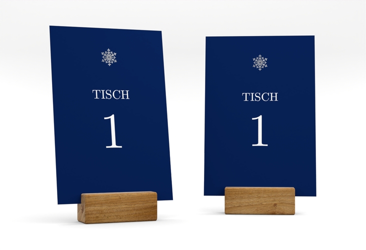 Tischnummer Hochzeit Crystal Tischaufsteller silber mit Eiskristall
