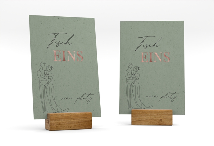 Tischnummer Hochzeit Vereint Tischaufsteller rosegold