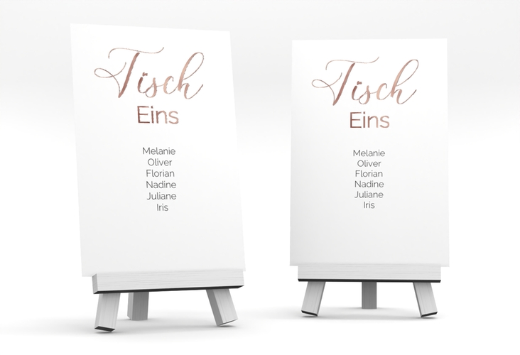 Tischaufsteller Hochzeit Eheschließung Tischaufsteller rosegold