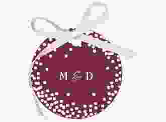 Geschenkanhänger Hochzeit Glitter Geschenkanhänger, rund rot