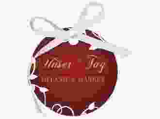 Geschenkanhänger Hochzeit Eternity Geschenkanhänger, rund rot