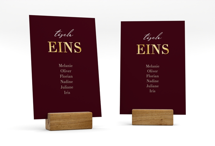 Tischaufsteller Hochzeit Moment Tischaufsteller rot gold