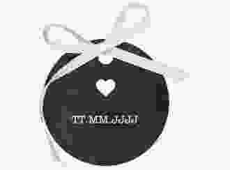 Geschenkanhänger Hochzeit Sparkly Geschenkanhänger, rund grau