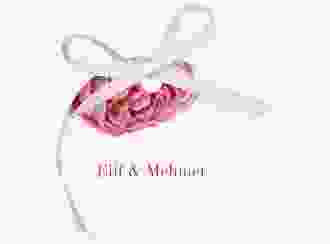 Geschenkanhänger Hochzeit Cherie Geschenkanhänger, rund rosa