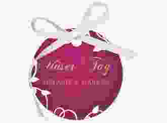 Geschenkanhänger Hochzeit Eternity Geschenkanhänger, rund pink