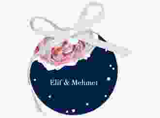 Geschenkanhänger Hochzeit Cherie Geschenkanhänger, rund rosa