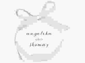 Geschenkanhänger Hochzeit Asymmetry Geschenkanhänger, rund grau