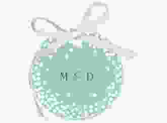 Geschenkanhänger Hochzeit Glitter Geschenkanhänger, rund mint