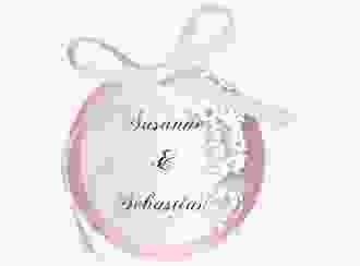 Geschenkanhänger Hochzeit Toulouse Geschenkanhänger, rund rosa