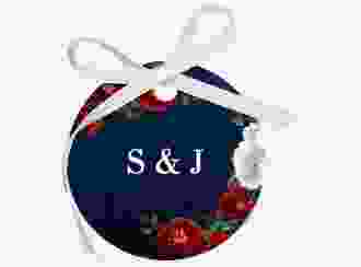 Geschenkanhänger Hochzeit Florista Geschenkanhänger, rund blau