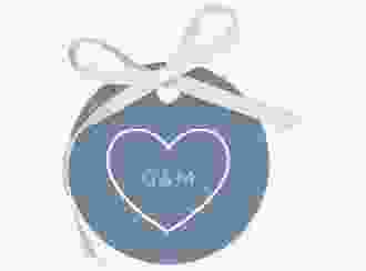 Geschenkanhänger Hochzeit Lebenstraum Geschenkanhänger, rund blau