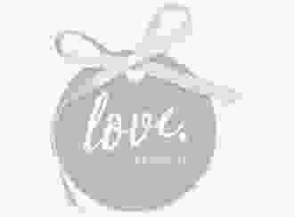 Geschenkanhänger Hochzeit Glam Geschenkanhänger, rund grau