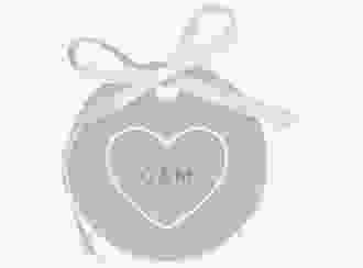 Geschenkanhänger Hochzeit Lebenstraum Geschenkanhänger, rund grau
