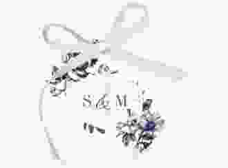Geschenkanhänger Hochzeit Magnificent Geschenkanhänger, rund blau