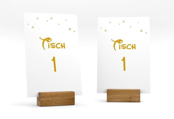Tischnummer Hochzeit Castle Tischaufsteller gold gold