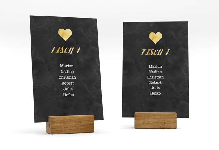 Tischaufsteller Hochzeit Sparkly Tischaufsteller grau gold
