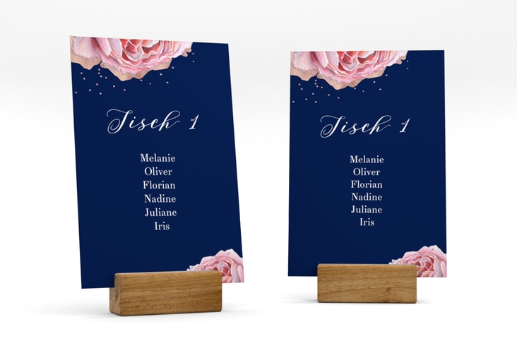 Tischaufsteller Hochzeit Cherie Tischaufsteller rosa rosegold