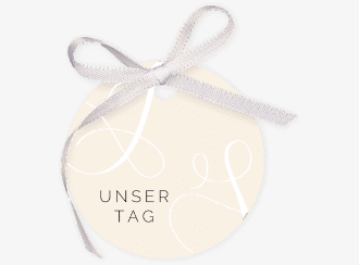 Geschenkanhänger Hochzeit Eheschließung Geschenkanhänger, rund beige