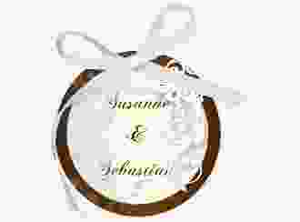 Geschenkanhänger Hochzeit Toulouse Geschenkanhänger, rund braun