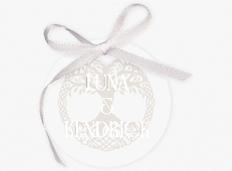 Klick: Details zu Geschenkanhänger Hochzeit "Lebensbaum" anzeigen Geschenkanhänger Hochzeit Lebensbaum Geschenkanhänger, rund weiss im Stil der Kelten und Wikinger