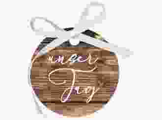 Geschenkanhänger Hochzeit Rustic Geschenkanhänger, rund braun