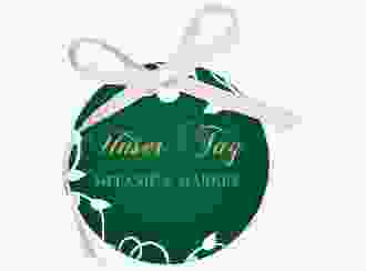 Geschenkanhänger Hochzeit Eternity Geschenkanhänger, rund gruen