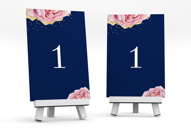 Tischnummer Hochzeit Cherie Tischaufsteller rosa gold