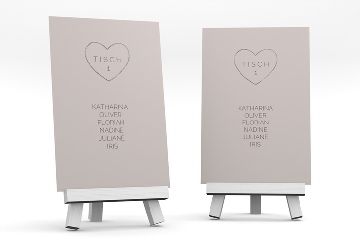 Tischaufsteller Hochzeit Lebenstraum Tischaufsteller grau silber