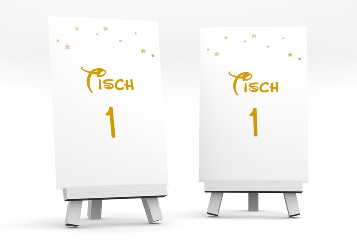 Tischnummer Hochzeit Castle Tischaufsteller gold gold