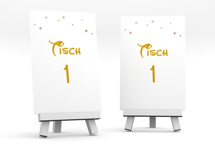 Tischnummer Hochzeit Castle Tischaufsteller gold rosegold