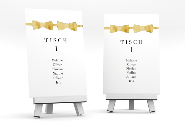 Tischaufsteller Hochzeit Suits Tischaufsteller blau gold