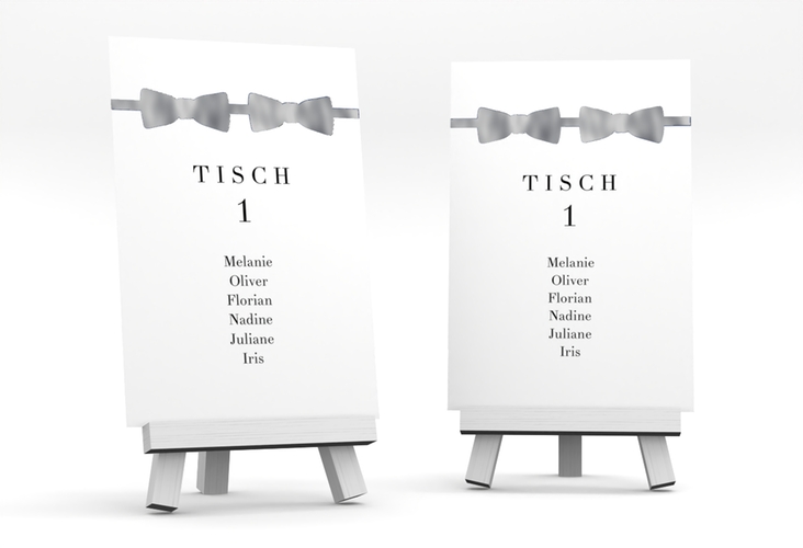 Tischaufsteller Hochzeit Suits Tischaufsteller blau silber