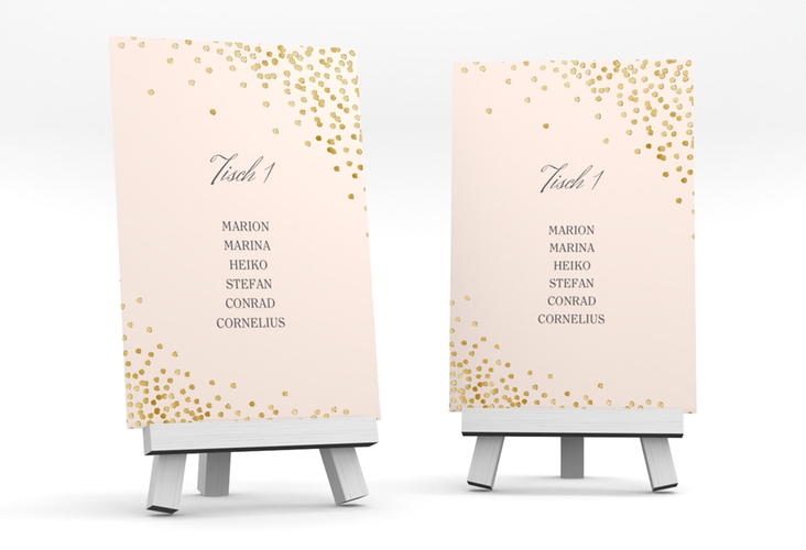 Tischaufsteller Hochzeit Glitter Tischaufsteller rosa gold