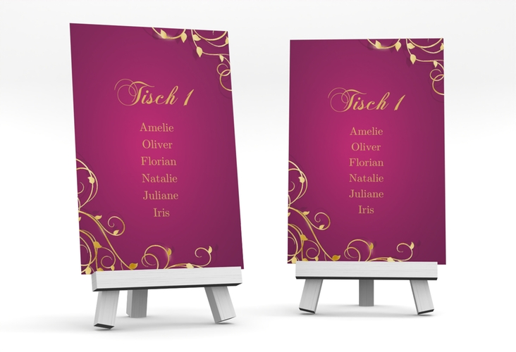 Tischaufsteller Hochzeit Eternity Tischaufsteller pink gold