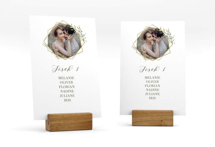 Tischaufsteller Hochzeit Acacia Tischaufsteller weiss gold