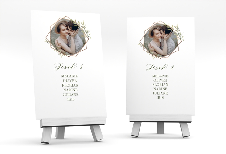 Tischaufsteller Hochzeit Acacia Tischaufsteller weiss rosegold