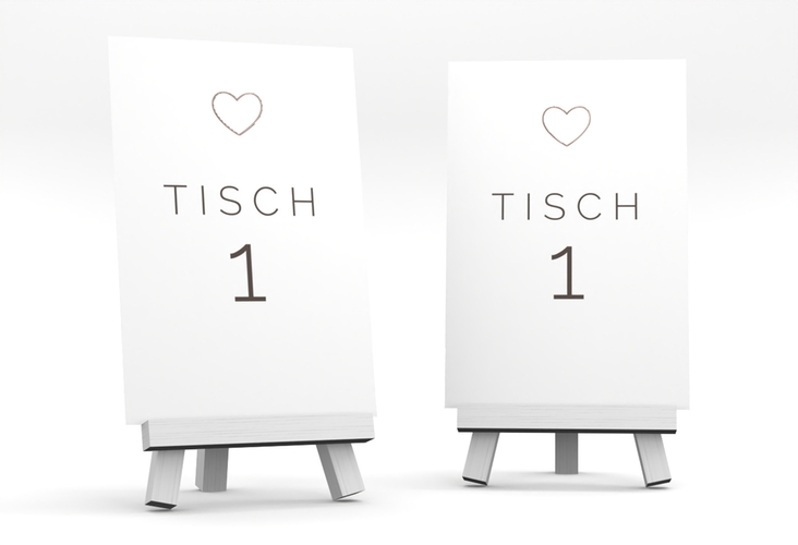 Tischnummer Hochzeit Lebenstraum Tischaufsteller weiss rosegold