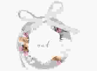 Geschenkanhänger Hochzeit Bohemian Geschenkanhänger, rund flieder